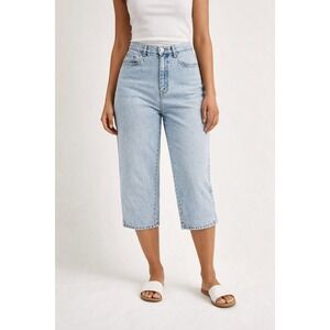 Vintage Bill Blass Easy Fit Capri Jeans Light Blue High Rise Womens 10P